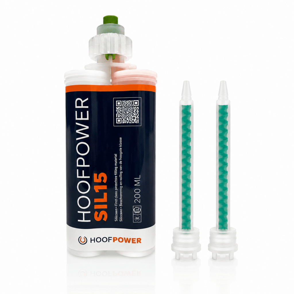 HoofPower SIL15 - Premium 2 componenten spuitsiliconen incl. 2 Mixing Tips (Shore 15 – Extra Soft)