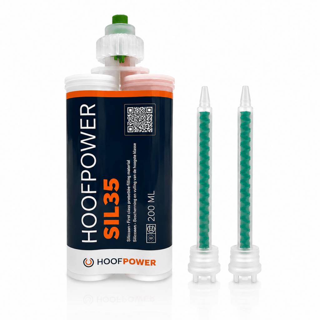 HoofPower SIL35 - Premium 2 componenten spuitsiliconen incl. 2 Mixing Tips (Shore 35 – Medium Hard)